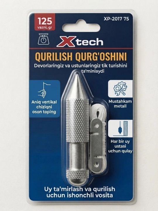 Qurilish o'lchov uskunasi otves, 125gr - 