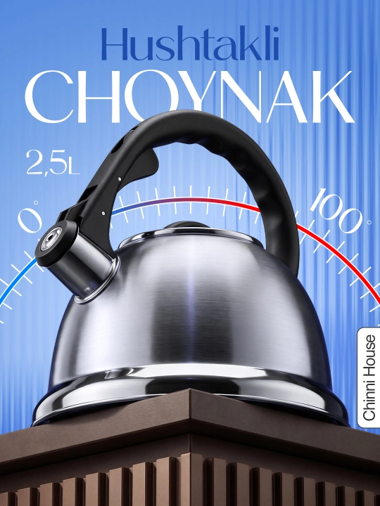 Plita uchun hushtakli metall choynak, 3 litr - 