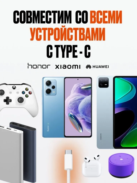 Зарядное устройство Xiaomi 33W Fast Charge с кабелем USB-A – Type-C