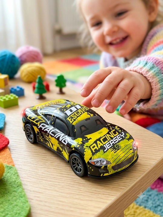 Bolalar poyga mashinasi Turbo Speed; yorqin inersion sportkar, o‘g‘il bolalar o‘yinchog‘i - 
