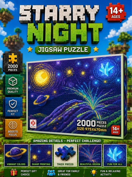 2000 Bo‘lakli Puzzle – Yulduzli Tun - 