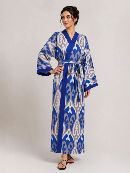 Ayollar uchun abaya, xalat, 2 tasi 1 da, lyon, milliy uslub, oversayz