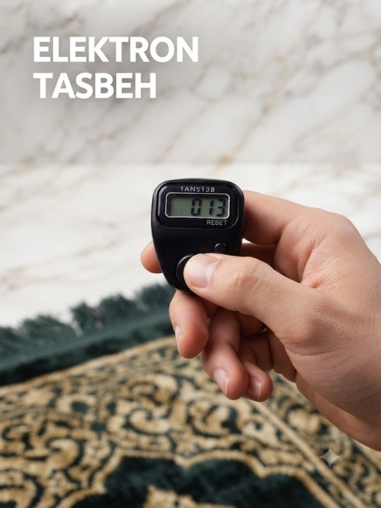 Elektron tasbeh, tasbeh - soat, yoritgichli - 