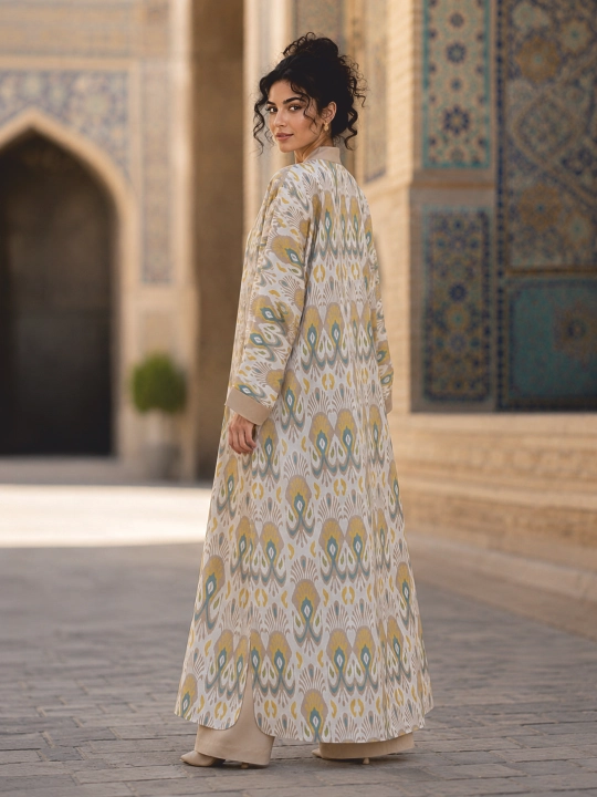 Ayollar uchun abaya, xalat, 2 tasi 1 da, lyon, milliy uslub, oversayz