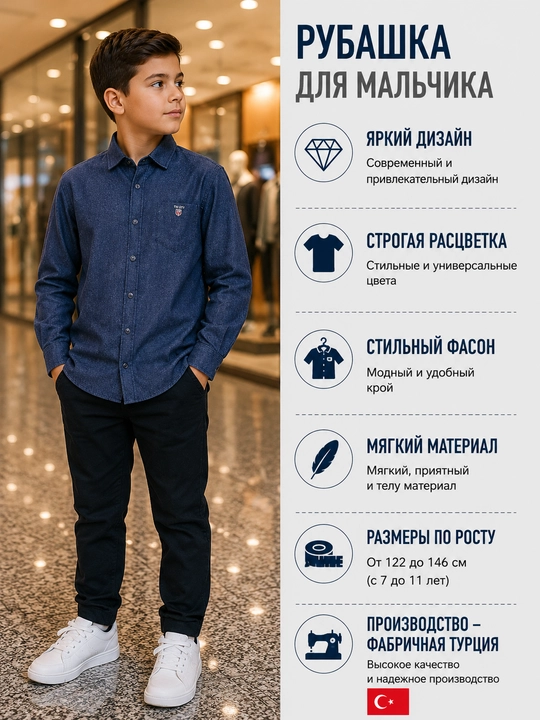 Байковая рубашка для мальчиков теплая, стильная, на осень и весну