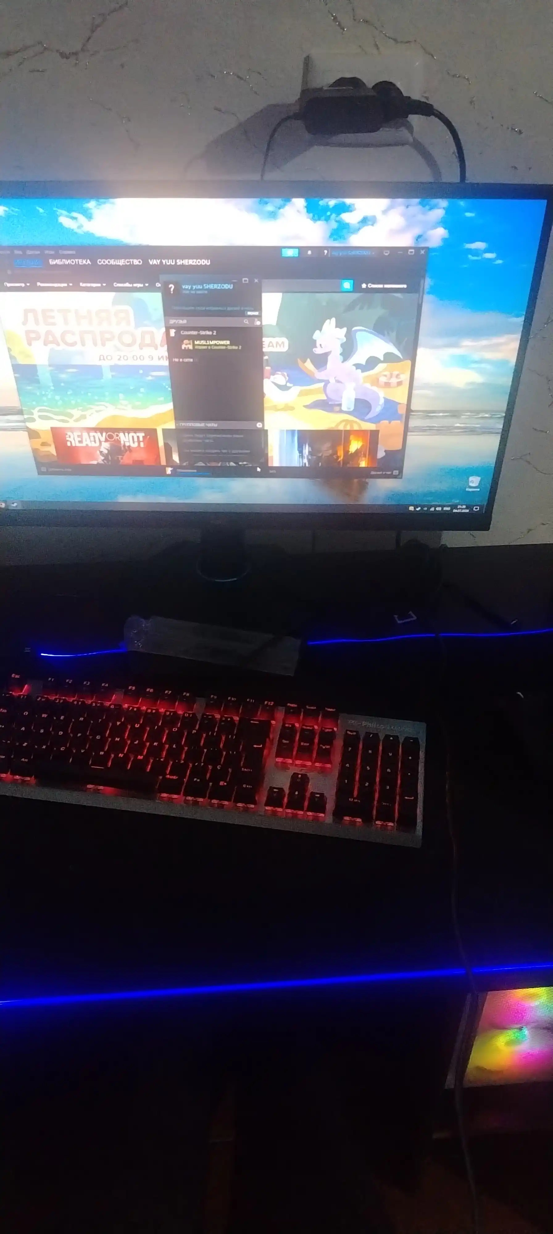 Sichqoncha uchun gilamcha RGB yoritgichli, 80 * 30-0.4 sm