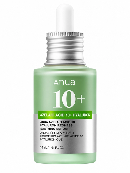 Anua 10+ Azelaic Acid Hyaluron Redness Soothing Serum 30 ml, yuz zarrdobi