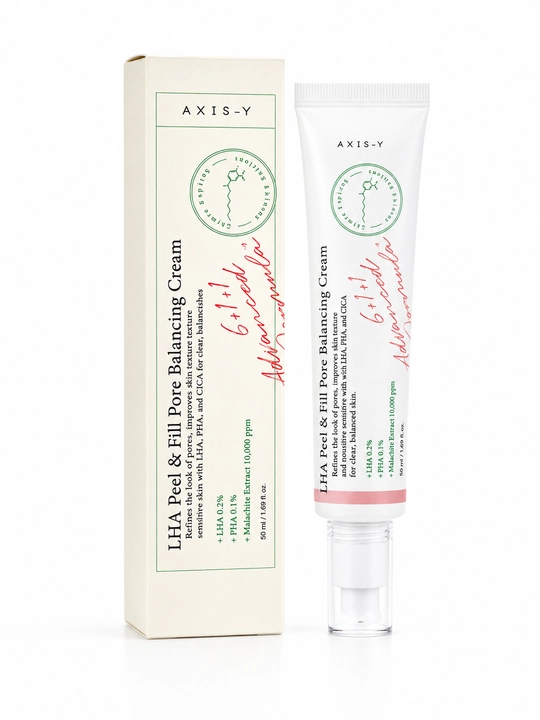 AXIS-Y LHA Peel & Fill Pore Balancing Cream 50 ml, g'ovaklar uchun krem
