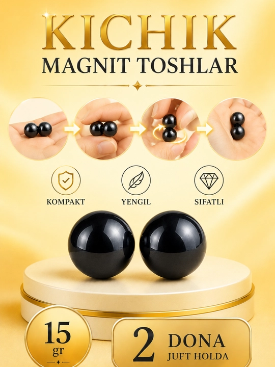 Stressga qarshi magnitlar, yumaloq va konus, 2 dona, 3, 5 va 5 dona  - 