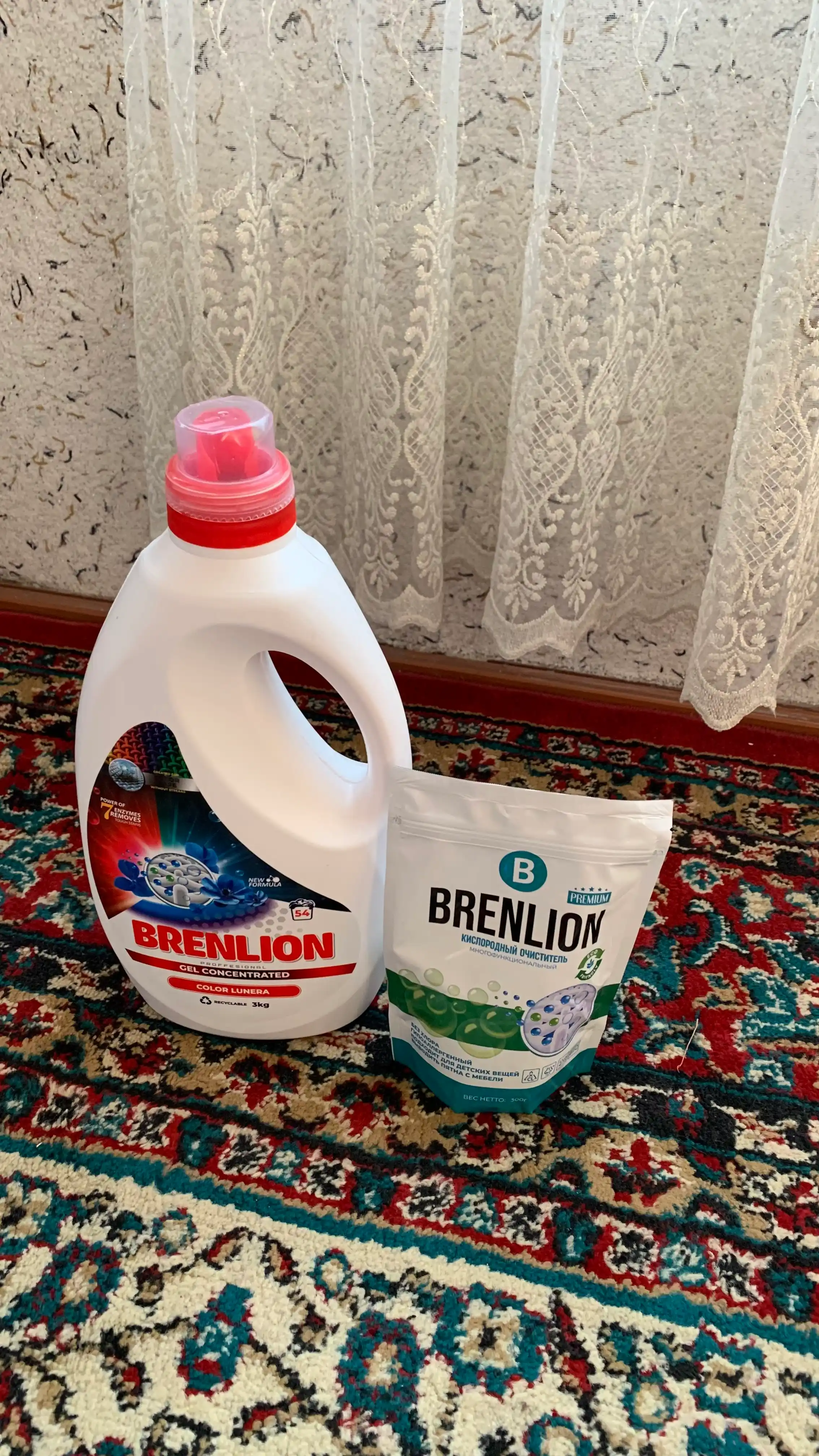 BRENLION гель для стирки 3 кг + кислородный отбеливатель 300 г, аромат лаванды
