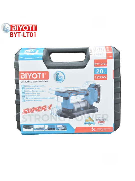 Аккумуляторный вибратор для укладки плитки BIYOTI BYT-LT01 (20V, 1200W, кейс, 9 скоростей)