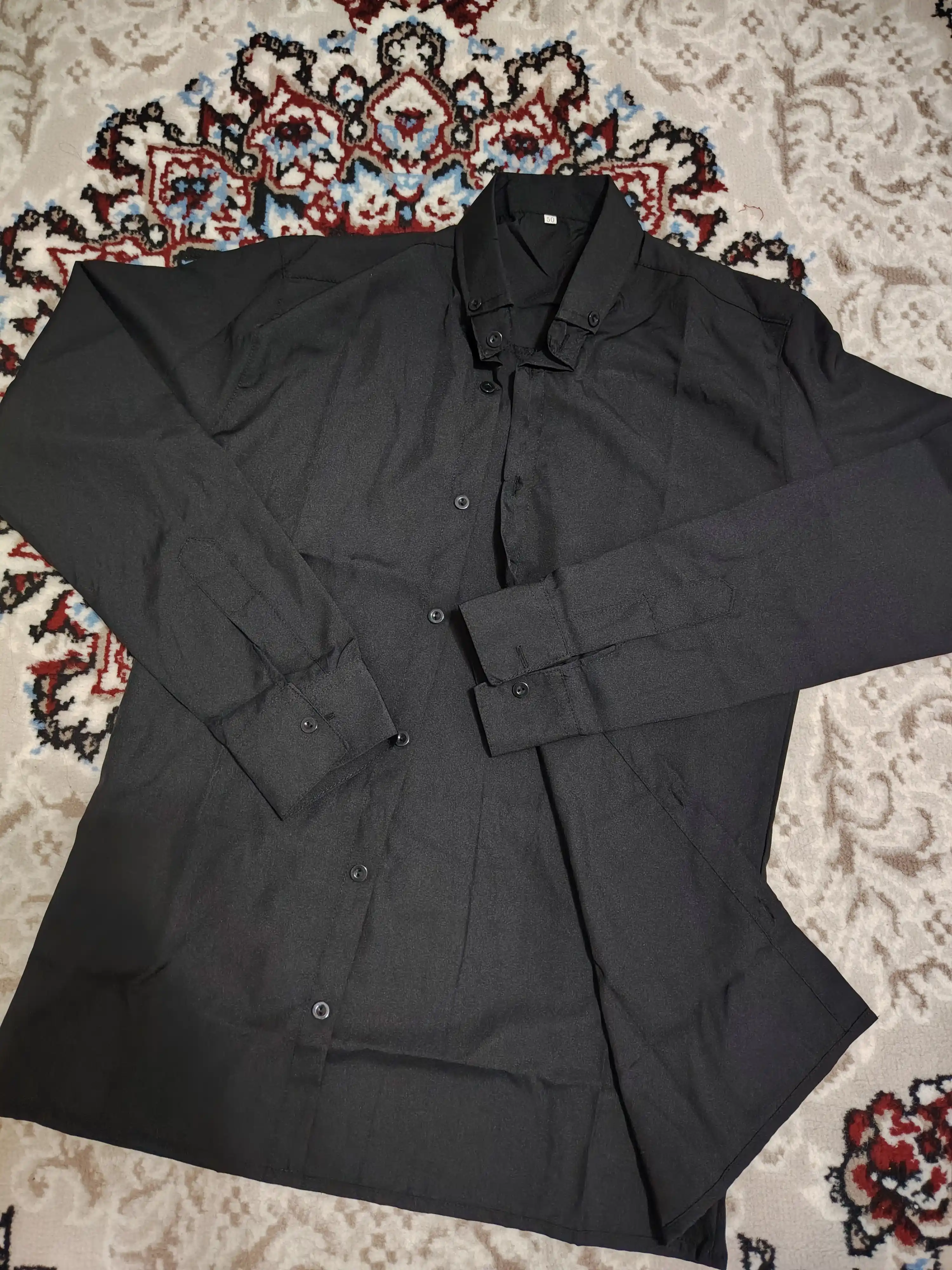 Erkaklar ko‘ylagi, klassik, belga yopishgan, yo‘l-yo‘l, bir xil rangli Slim Fit