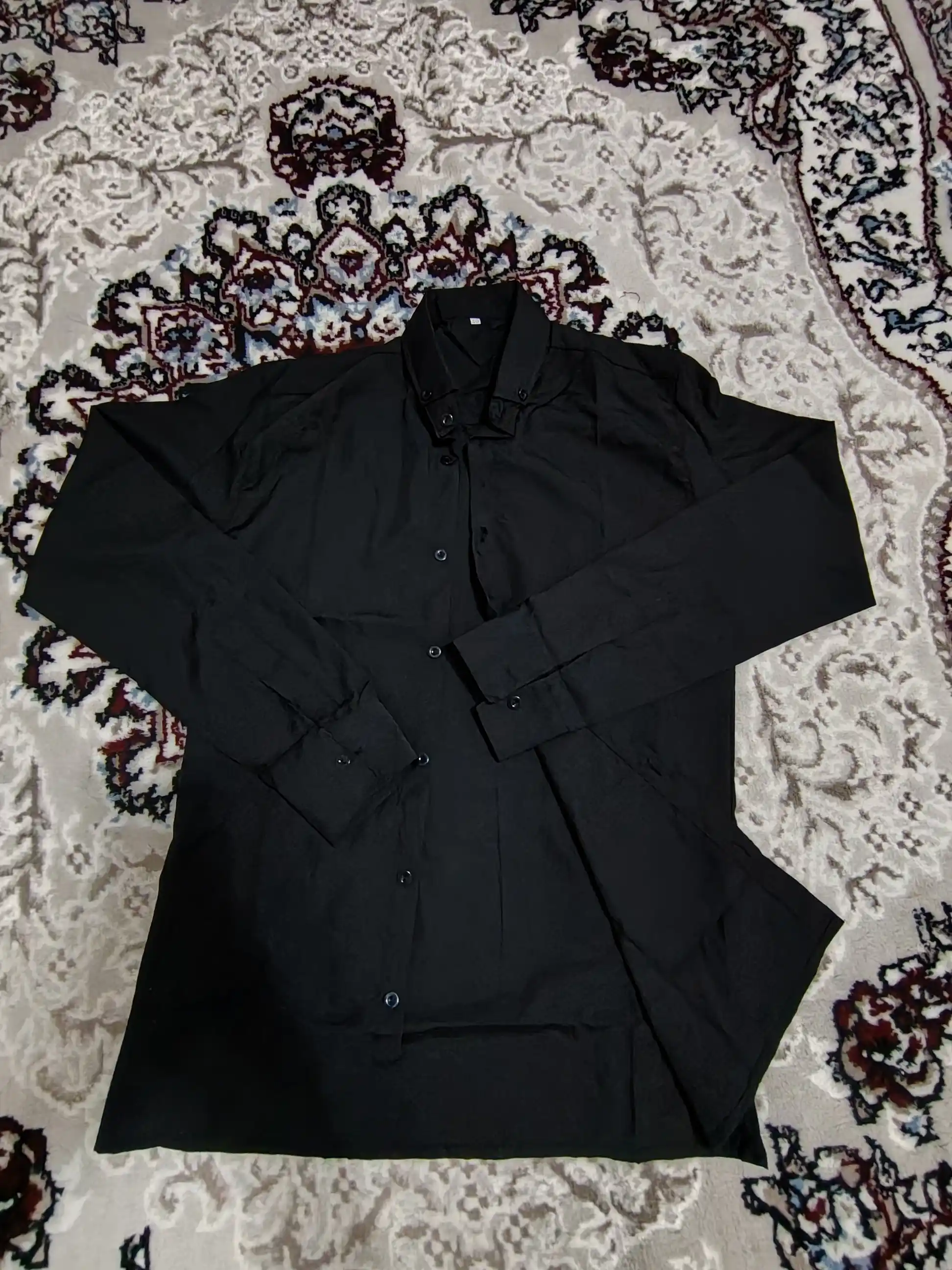Erkaklar ko‘ylagi, klassik, belga yopishgan, yo‘l-yo‘l, bir xil rangli Slim Fit