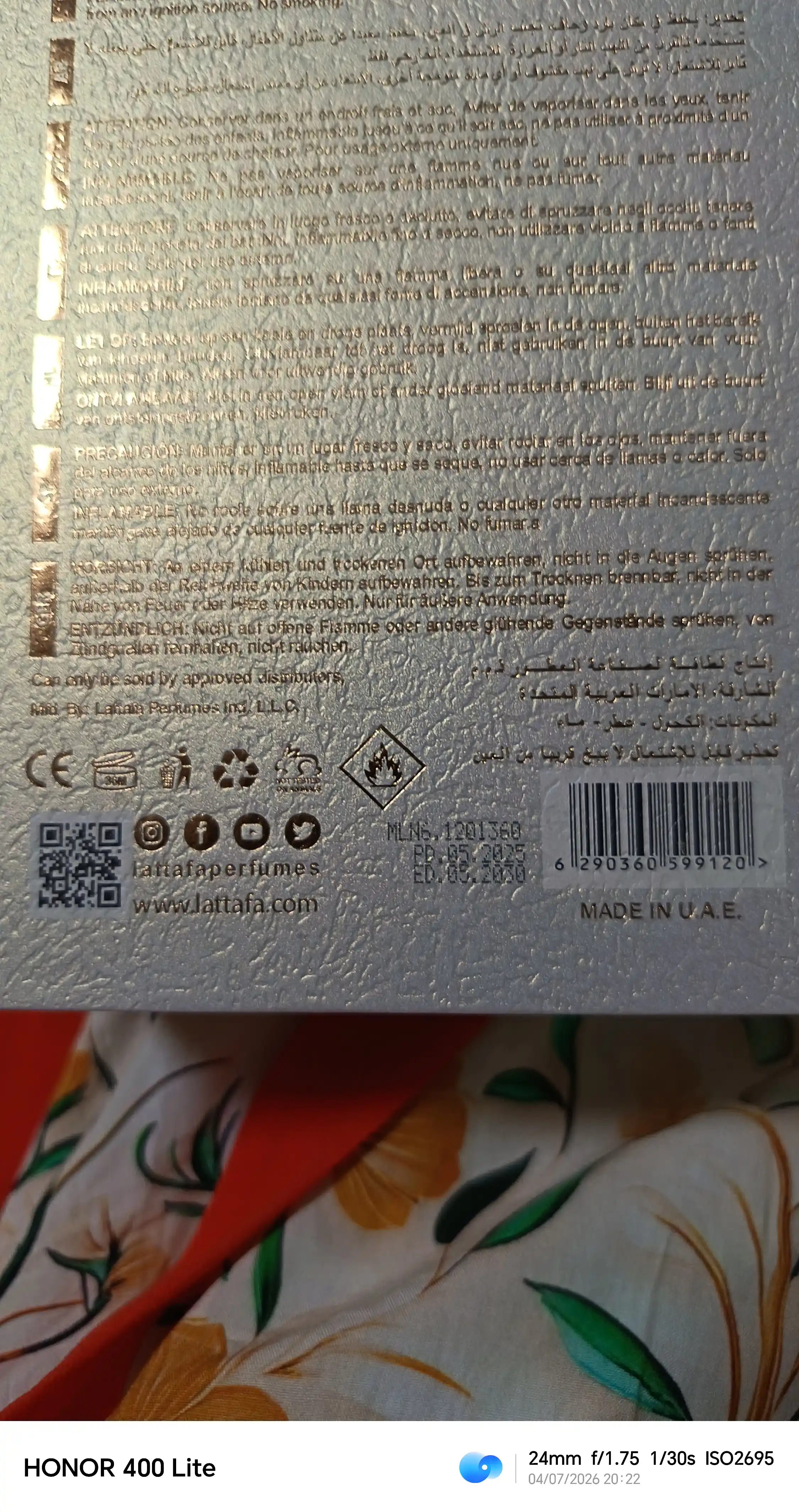 Lattafa His, Her Confession arab atirlari, ayollar va erkaklar uchun, 100 ml