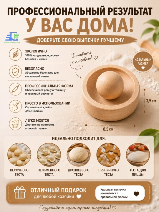 Форма для пельменей деревянная пресс для теста форма для вареников кухонный аксессуар