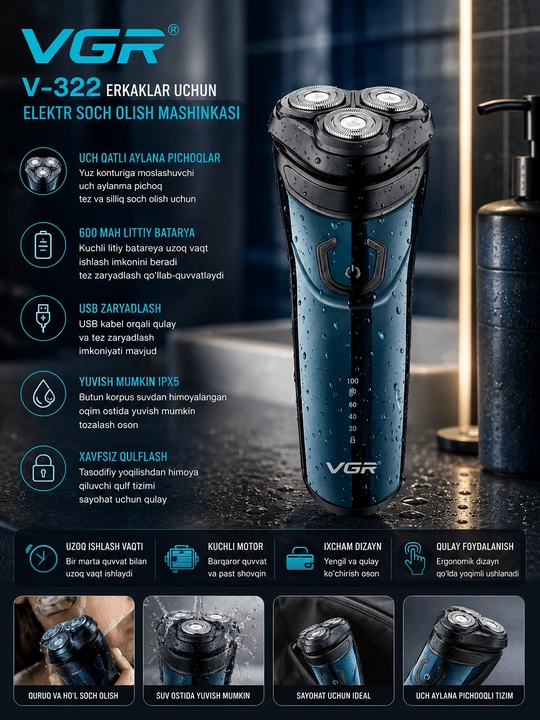 VGR V-319 professional elektr ustarasi - 