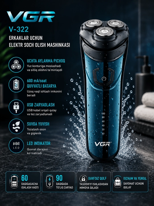Профессиональная электробритва VGR V-319