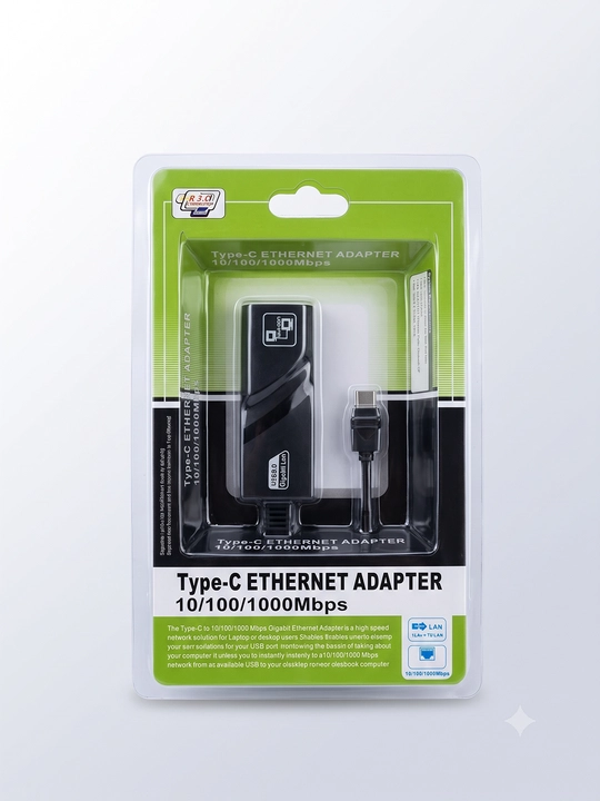 USB 3.0 / Type-C to LAN Gigabit Ethernet Adapter — 10/100/1000 Mbps