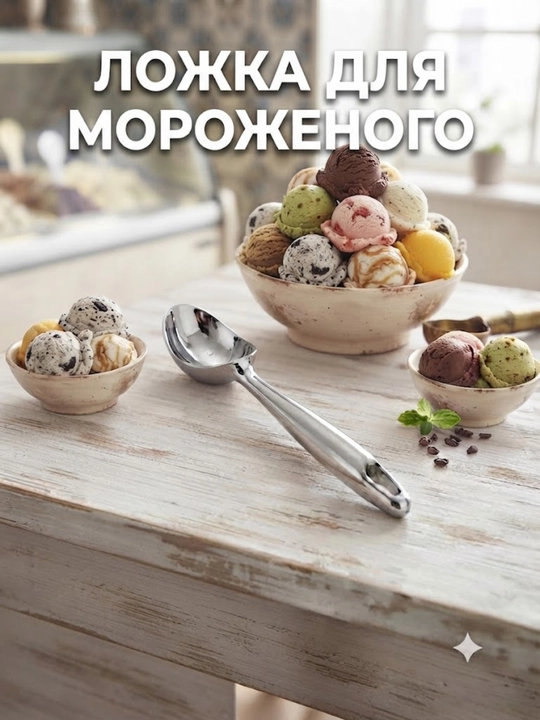 Muzqaymoq uchun porsiyali qoshiq - 