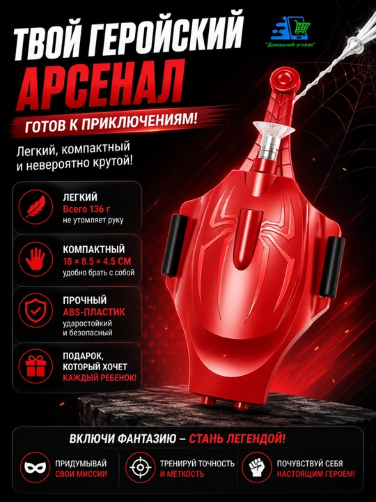 Веб-шутер Человека-Паука с перчаткой bгровое устройство для выстрелов паутиной