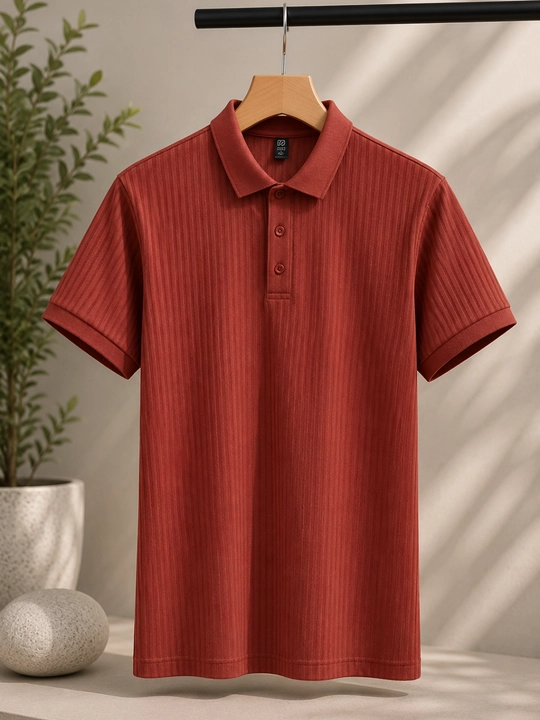 Erkaklar polo futbolkasi, qisqa yengli, ribana matoli, polyester, kundalik