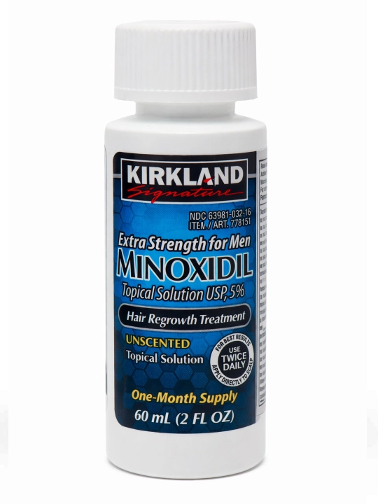 Soch va soqol o'stirish uchun minoksidil Kirkland Minoxidil 5%, 60 ml