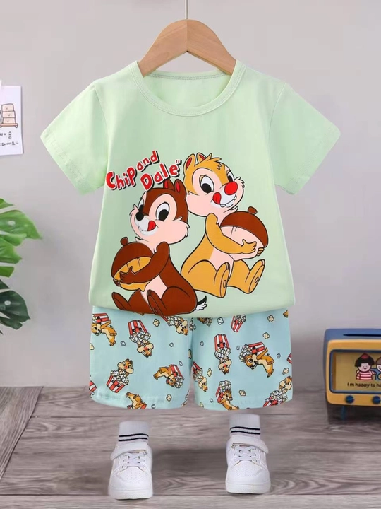 Летний комплект для девочек футболка и шорты, мягкий и удобный 5-7 лет - 