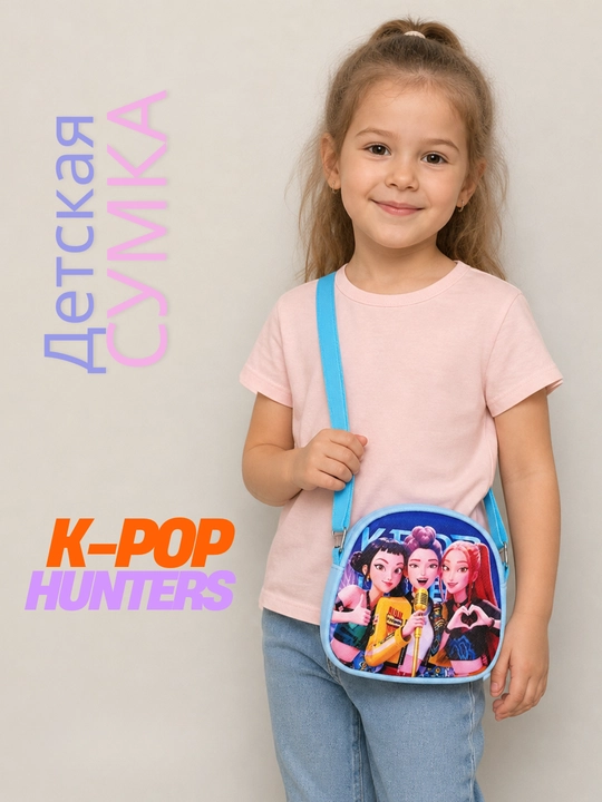Детская сумка через плечо для девочки K-POP, мини кросс-боди, регулируемый ремешок