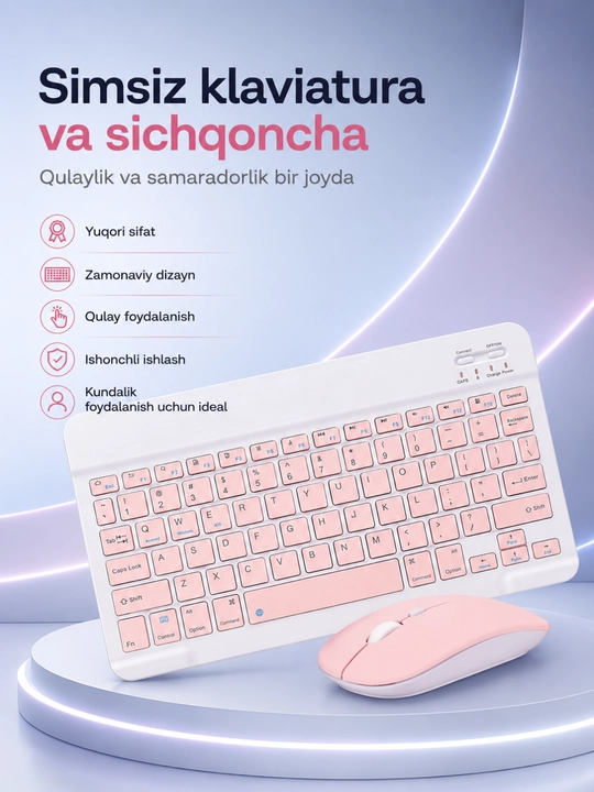 Беспроводной комплект клавиатуры и мыши 2.4GHz USB Wireless Keyboard & Mouse Combo - 