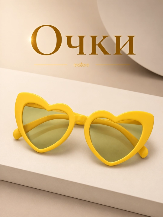 Ayollar uchun yurak shaklidagi quyosh ko'zoynaklari, UF-himoya - 