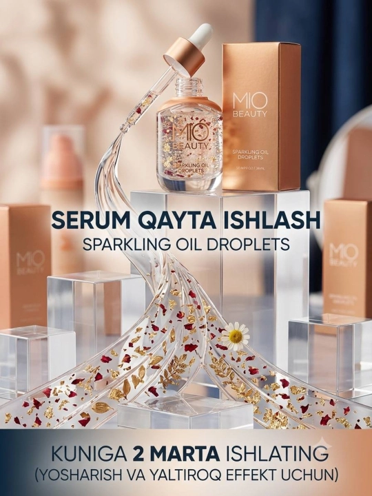MIO BEAUTY ajinlarga qarshi moyli tomchili yuz zardobi, 30 ml