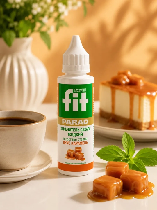 Tabiiy shakar o‘rnini bosuvchi, karamel ta’mli Fit Parad №32, 30 ml flakon