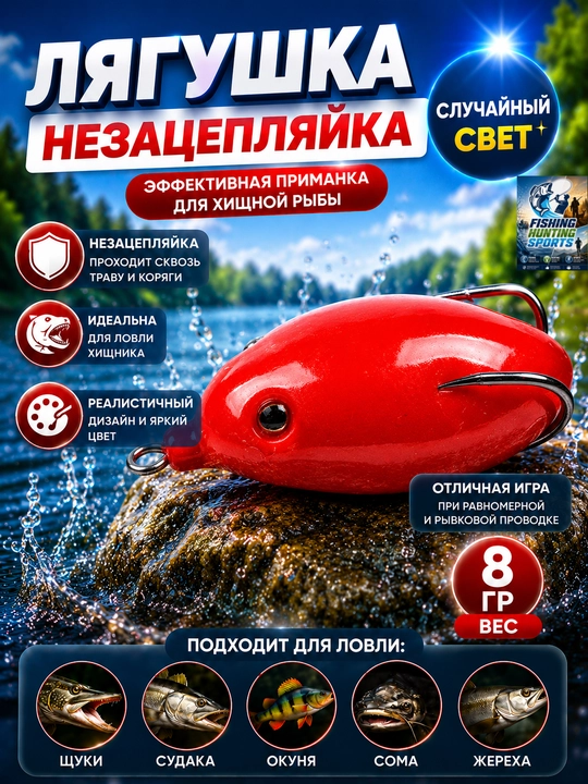 Лягушка-незацепляйка, крючок-лягушка для ловли щуки - 