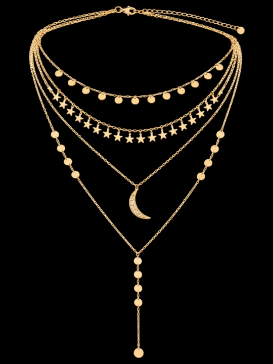 "Layered Moonlight Charm" marjoni - oy aksentiga ega ko‘p qatlamli bezak - 