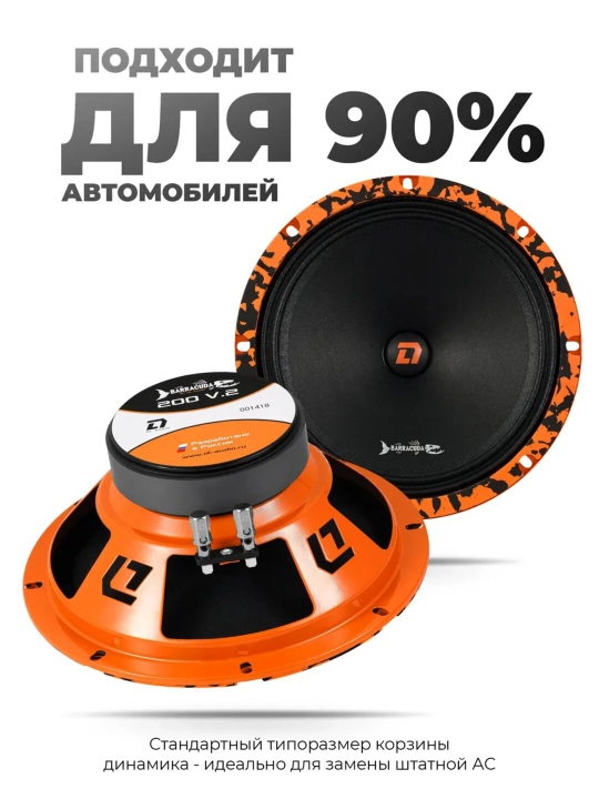 Динамики автомобильные от компании DL AUDIO 20 см