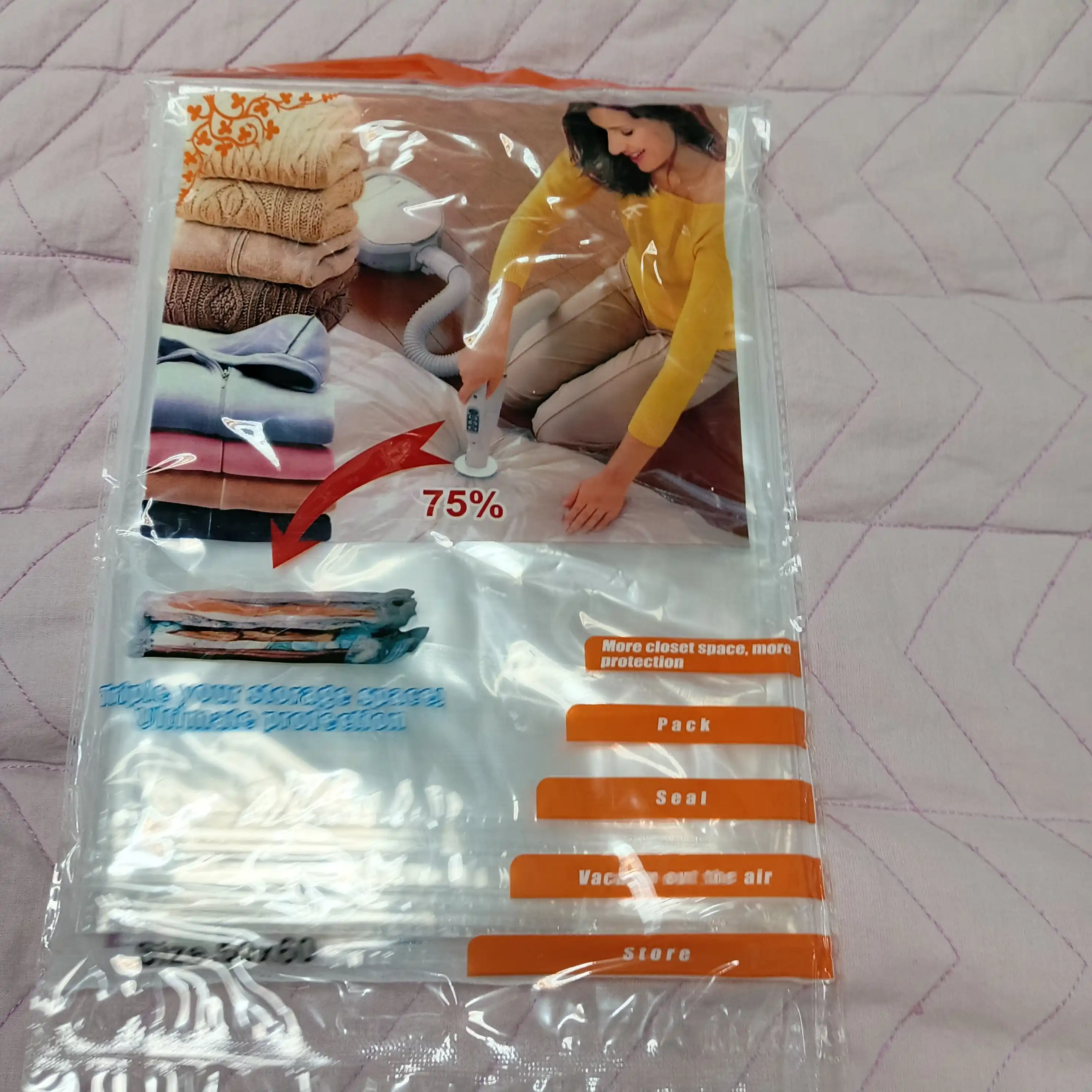 Vakuum paket, kiyim uchun paket, vakuumli saqlash paketi, kiyim saqlash paketi
