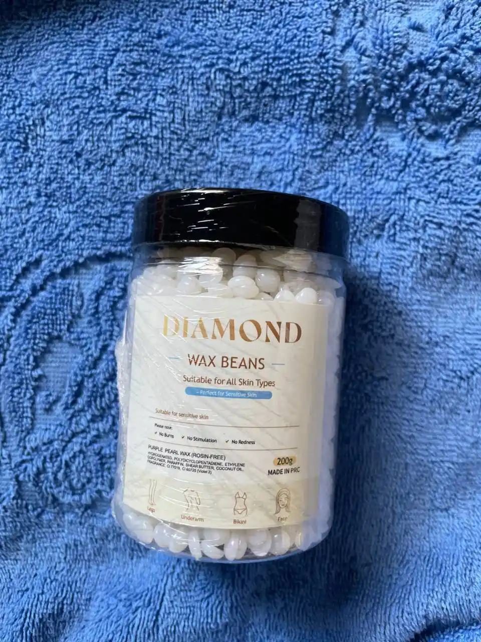 Эластичный воск для депиляции Diamond, 200 гр, мягкое удаление для чувствительных зон