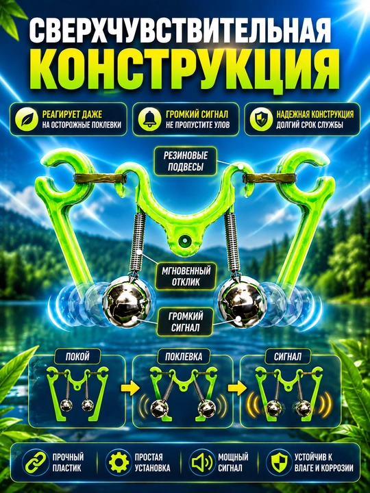 Колокольчики для рыбалки, сигнализатор клева, 1, 3, 5 шт