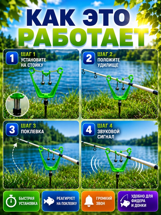 Колокольчики для рыбалки, сигнализатор клева, 1, 3, 5 шт