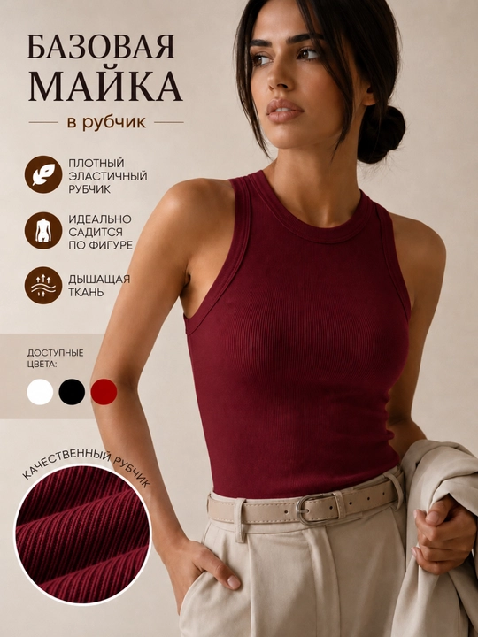 Ayollar uchun ribana mayka - 