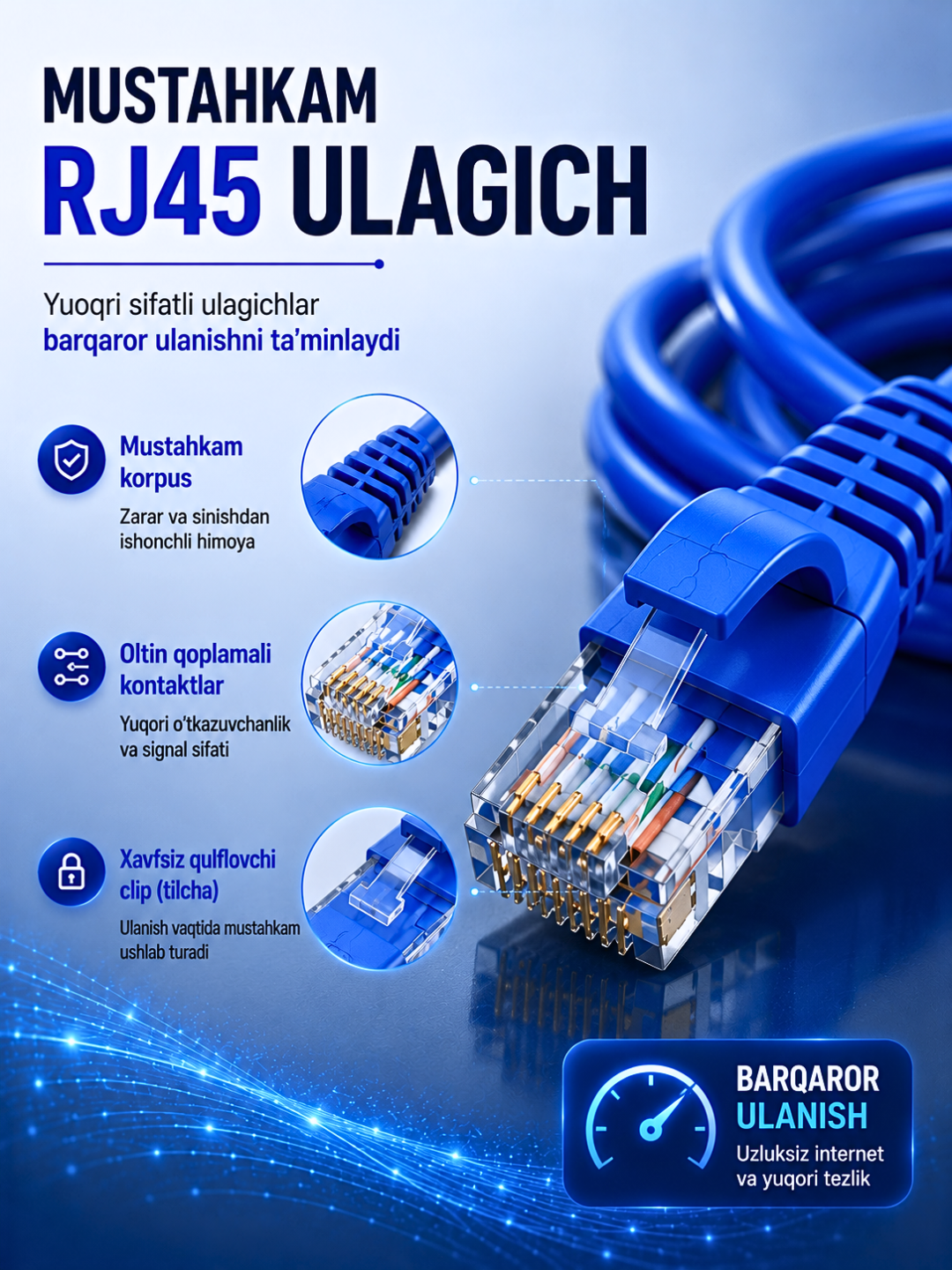 LAN кабель RJ45 Cat6 Ethernet 1,5–50 м — высокоскоростной интернет-кабель