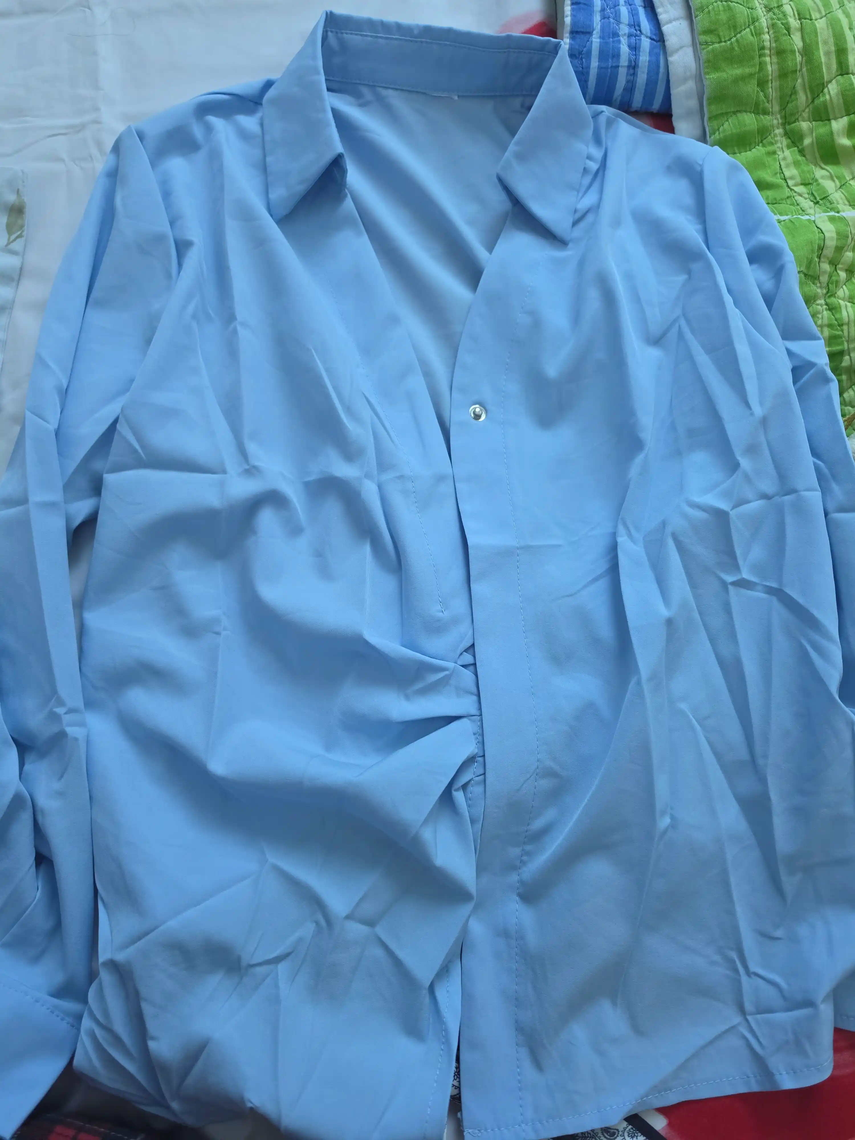 Ayollar uchun assimetrik ko‘ylak-bluzka,oversize fason, bog‘ichli dizayn, uzun yeng, M-XXL