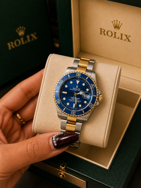 Erkaklar qo'l soati Rolix datejust 42 mm, kvarts mexanizmli, sovg'a to'plami bilan birga