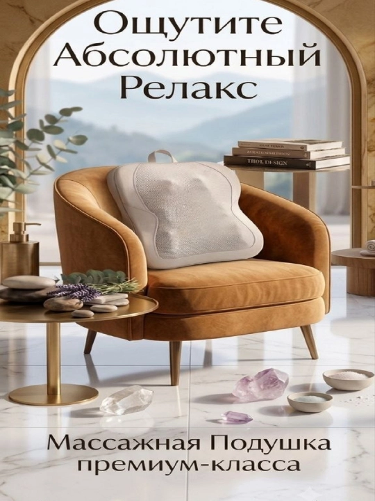 AUX Электрическая массажная подушка для шеи, плеч, спины, поясницы, ног, живота и тела - 