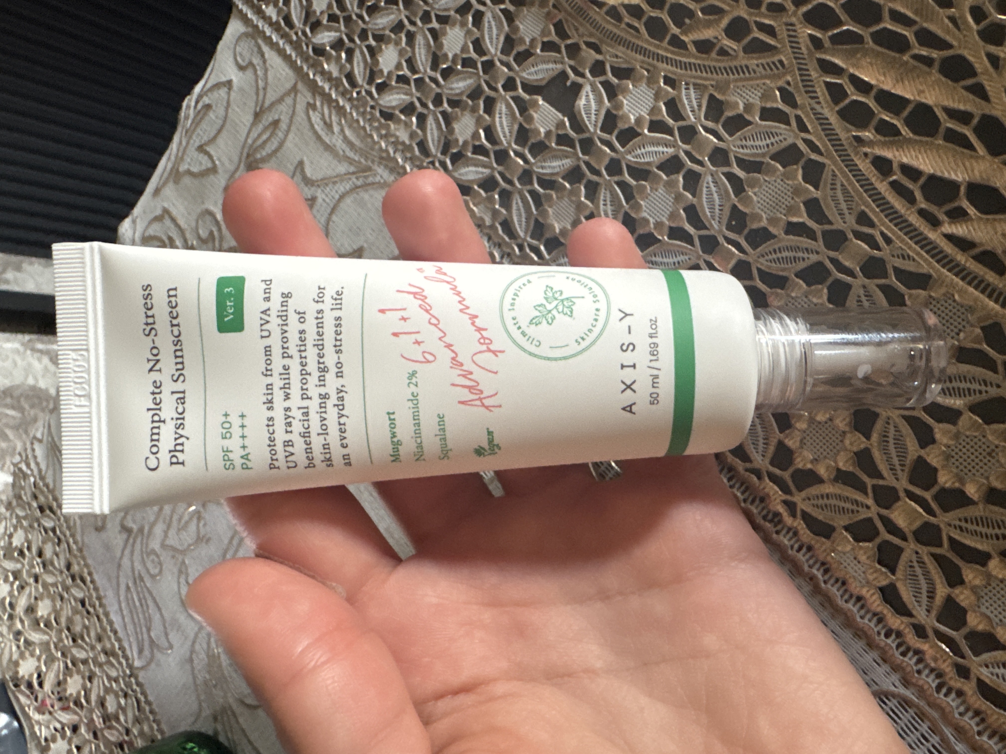 AXIS-Y Physical Sunscreen V. 3 SPF50+ PA++++ quyoshdan himoya kremi, 50 ml