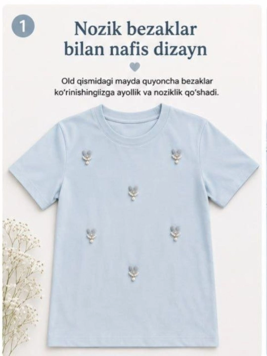 Ayollar futbolkasi, bantikli dizayn, qisqa yengli, kundalik uslub, yozgi kiyim