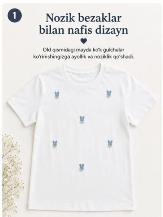 Ayollar futbolkasi, bantikli dizayn, qisqa yengli, kundalik uslub, yozgi kiyim