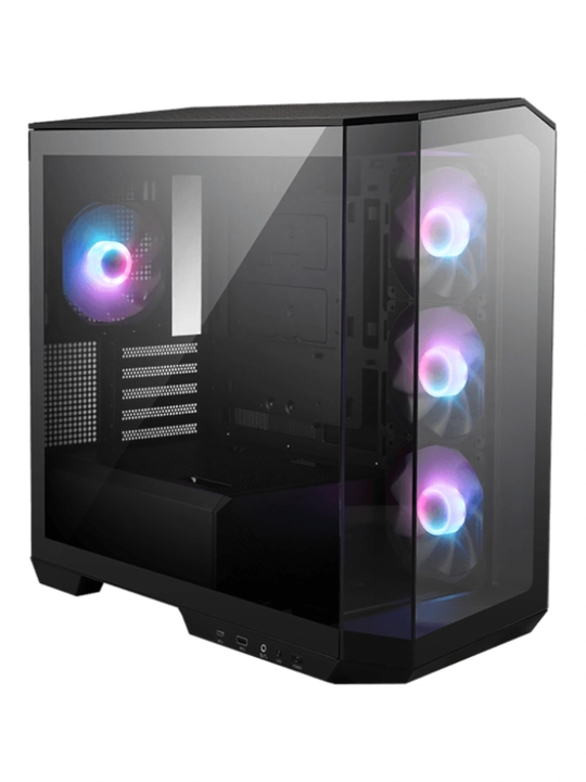 MAG PANO M100R PZ Gaming PC Airflow ATX / ARGB qora va oq korpus