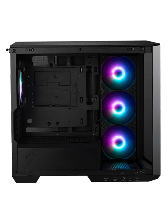 MAG PANO M100R PZ Gaming PC Airflow ATX / ARGB qora va oq korpus