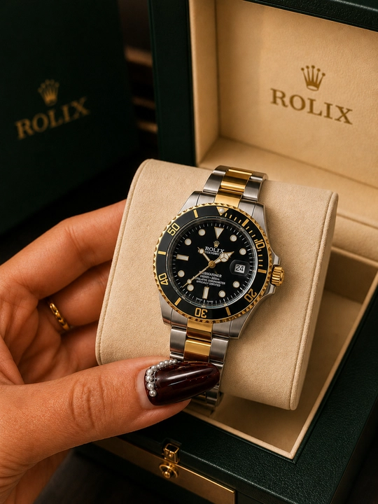 Erkaklar qo'l soati Rolix datejust 42 mm, kvarts mexanizmli, sovg'a to'plami bilan birga